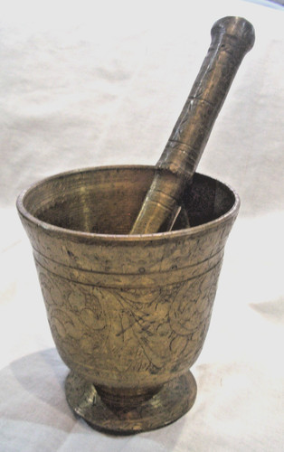 Mörser mit stößel messing - mörser,