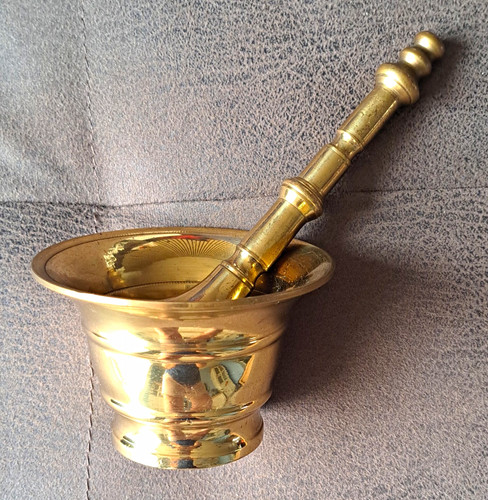 Messing mörser mit - messing,