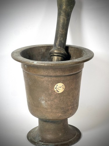 Bronze mörser mit pistill - mörser,