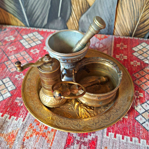 Messing mörser mit - mörser, stößel