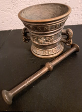 Messing Mörser mit Stößel