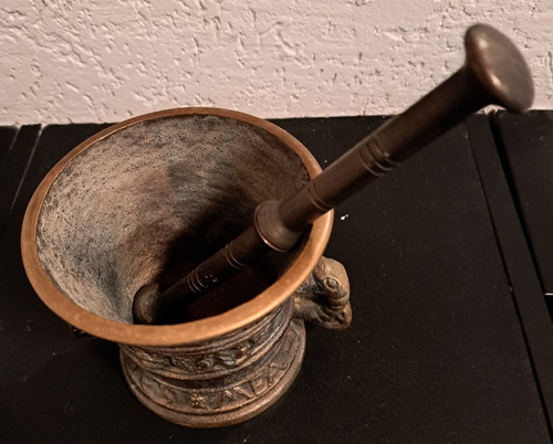 Messing mörser mit - mörser, stößel