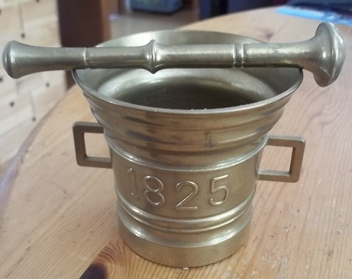 Mörser 1825 messing - mörser, messing-bronze